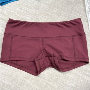 Women's Fleo Burgundy Shorts